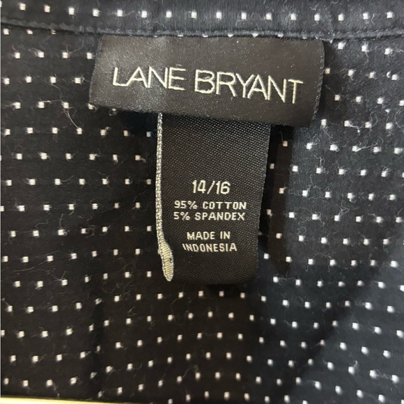 Lane Bryant Black and White Dotted Blouse - Picture 2 of 6